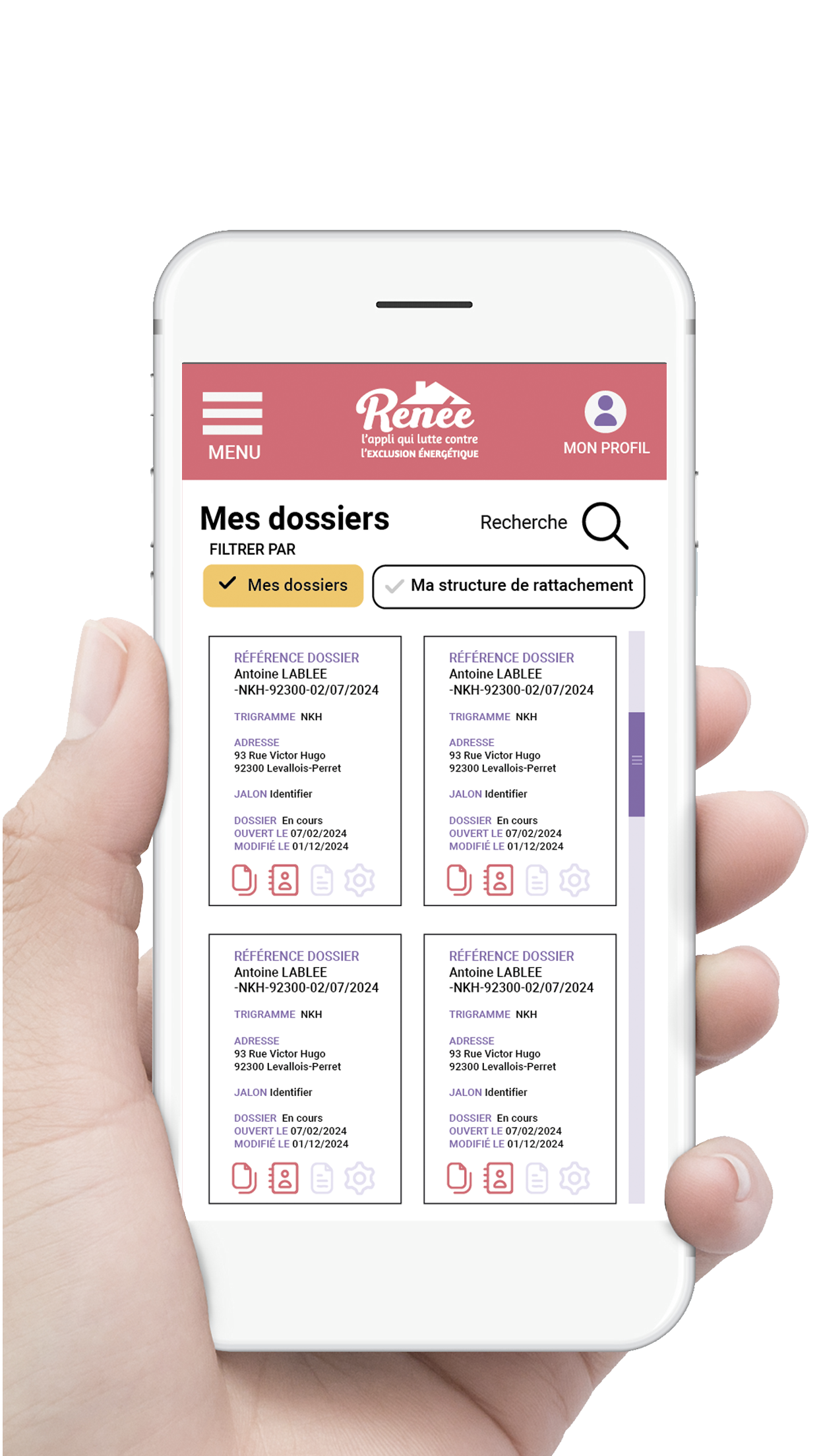 APP Renee - SUR SMARTPHONE