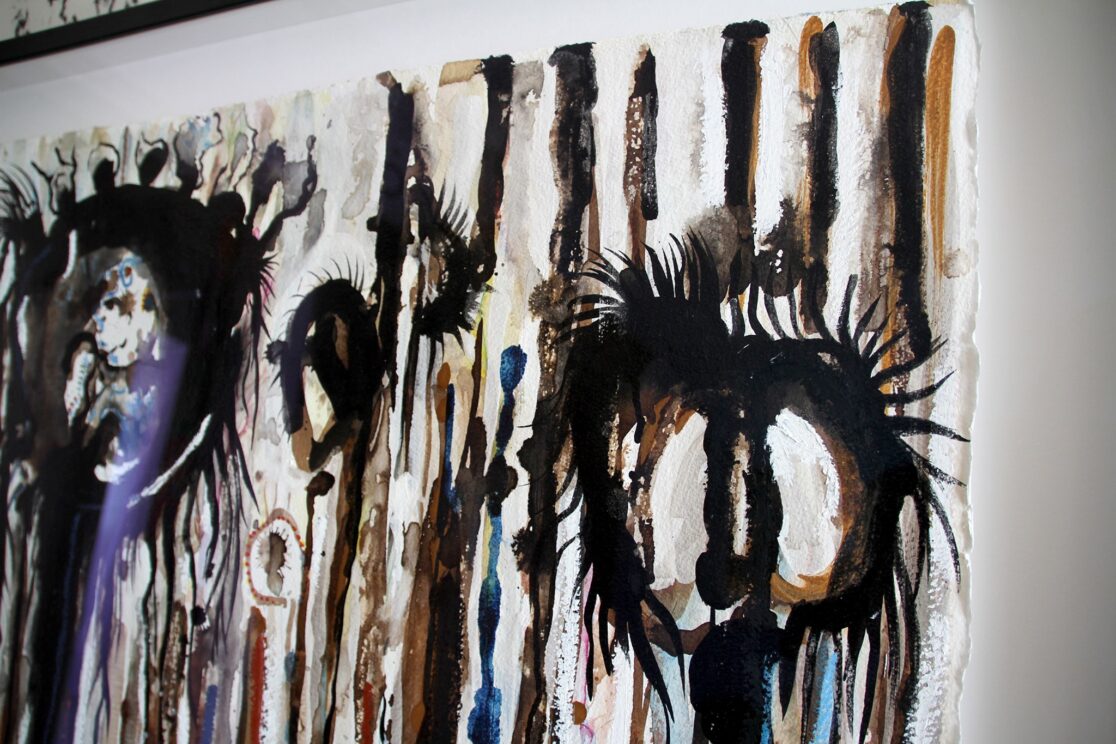 Germination sauvage (détail) 76x105cm Technique mixte sur papier 2017