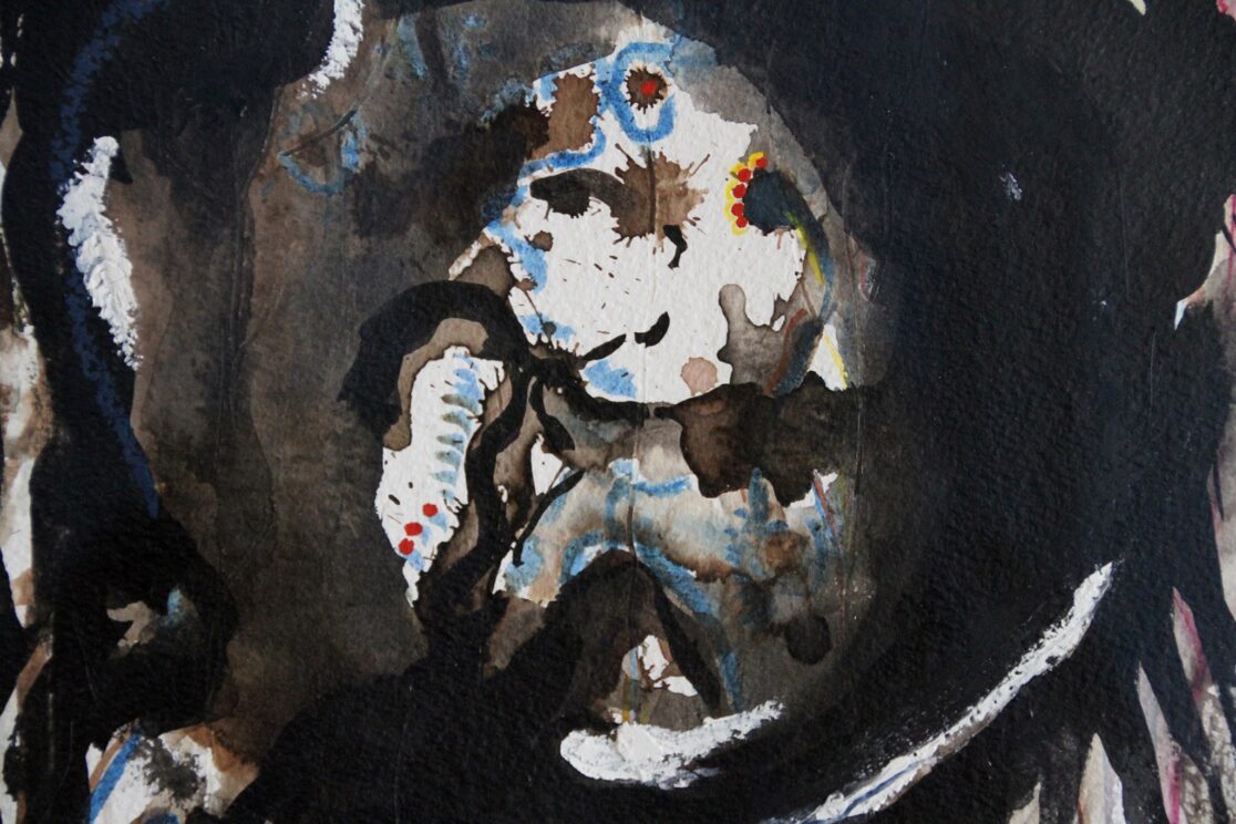 Germination sauvage (détail) 76x105cm Technique mixte sur papier 2017