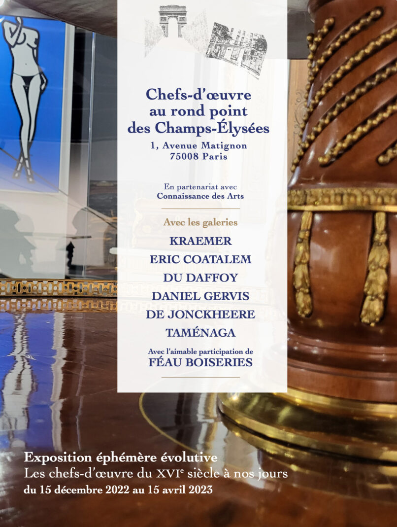 Publicité Chefs-d'œuvres au rond-point des champs Elysées